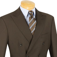 (40L, 58L) Double Breasted Suit 2 Piece Regular Fit in Brown