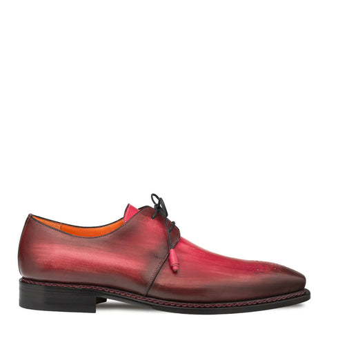 Principe Patina Leather Derby Burgundy/Red By Mezlan Made In Spain Brand