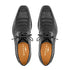 Golfo Plain Toe Crocodile Derby Black By Mezlan Made In Spain Brand