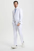 White Wedding Suit For Men - Perfect For Groom - Men's Two Button Vested Stacy Adams Basic Designer Suit In White
