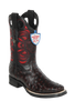 Wild West Botas de Avestruz Horma Rodeo Black Cherry
