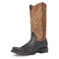 Dingo Black and Tan Snoot Toe Leather Western Boots