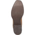 Dingo Tan and Green Snoot Toe Leather Western Boots