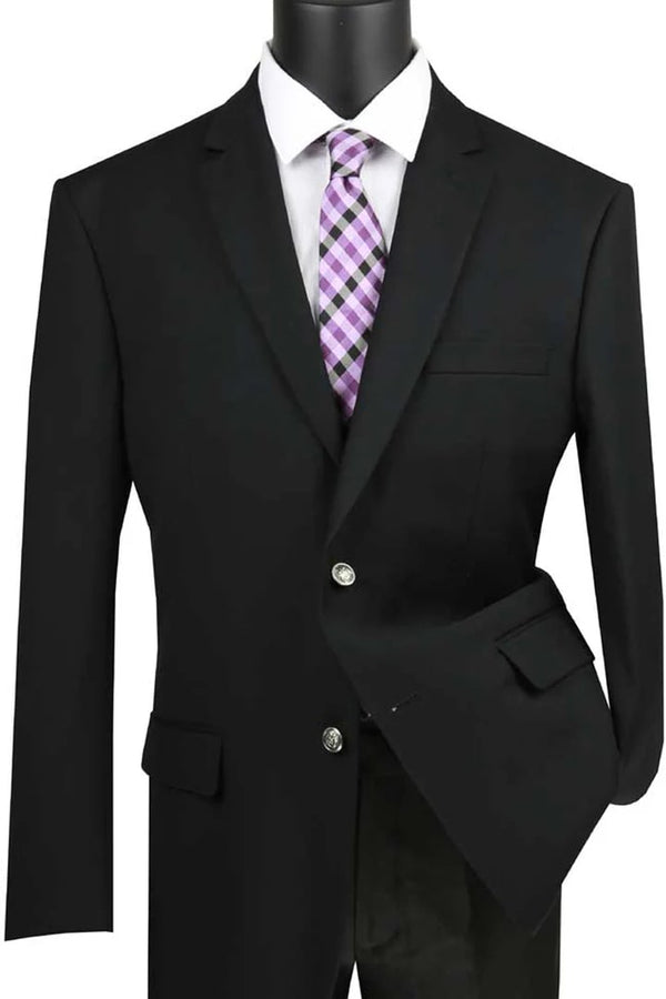 Mens Black Sport Coat - Mens Classic Fit 2 Button Dress Blazer Sport Jacket In Black