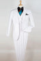 White Wedding Suit For Men - Perfect For Groom - Mens Two Button Classic Fit Vested Suit In White