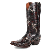 Dan Post Men's Emilio Western Black Outlay Snip Toe Boots