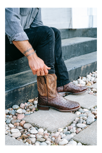 ALAMOSA FULL QUILL OSTRICH BOOT