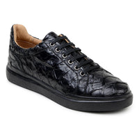 Belvedere Kingstone Black Genuine Alligator Loafer