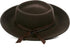 Men's Wool Wide Brim Fedora Hat Dark Brown with Grosgrain Ribbon