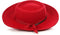 Men's Wool Wide Brim Fedora Hat with Grosgrain Ribbon