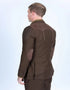 Men's Dark Brown Western Suit Sport Coat with Suede Yokes and Elbow Patches