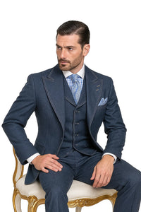 Denim Men's 3-Piece Suit