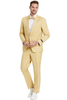 Mens Easter Suit - Jacket and Pants in Summer Color Dijon Yellow Modern Fit Light Weight