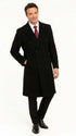Men’s Black Full Length Double Breasted Wool Overcoat, Formal Winter Topcoat