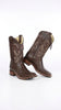 Men’s Brown Armadillo Ranchera Toe Cowboy Boots with TPU Sole, Western Dress Boots