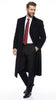 Men’s Black Chesterfield Overcoat, Full Length Wool and Cashmere Dress Coat