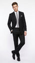 Men’s Black Classic Wool Double Breasted Suit, Formal Wedding Business Dress Suit