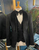 Mens Black Dinner Jacket - Two Toned Color Blazer - Black-Black Sport Coat