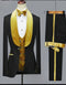 Mens Black Dinner Jacket - Two Toned Color Blazer - Black and Gold Sport Coat