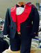 Mens Black Dinner Jacket - Two Toned Color Blazer - Black and Red Sport Coat