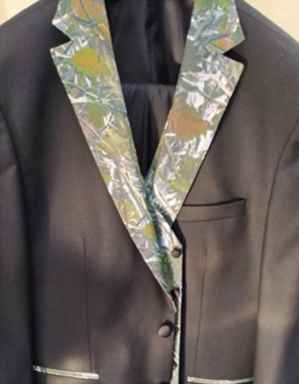 Mens Black Dinner Jacket - Two Toned Color Blazer - Green Sport Coat