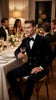 Men’s Rossi Man Zeus Black Velvet Double Breasted Tuxedo Suit, Formal Wedding Prom Dinner Suit Set