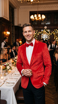Men’s Red Dinner Jacket, Formal Tuxedo Evening Jacket for Weddings Prom and Parties