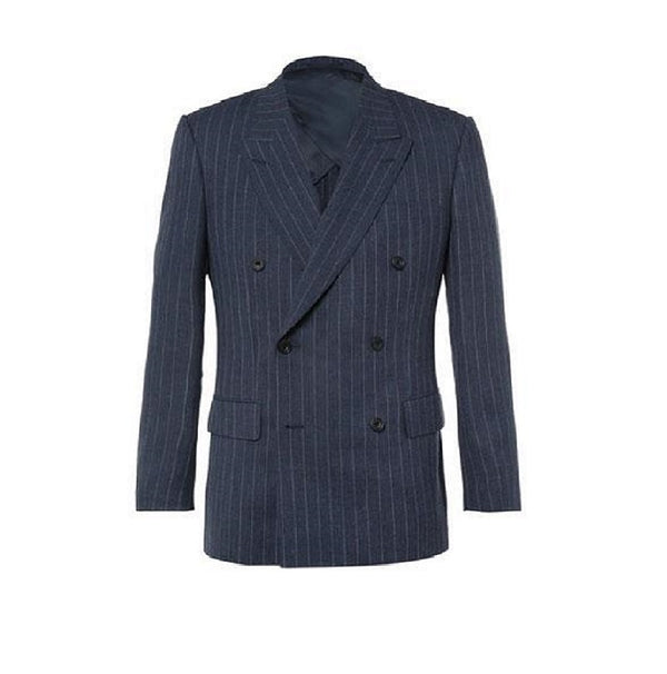 Kingsman Harrys Pinstriped Blue Double Breasted Suit