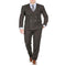 Men's Double Breasted Suits Slim Fit Bold Stripe Black Peak Lapel Suits