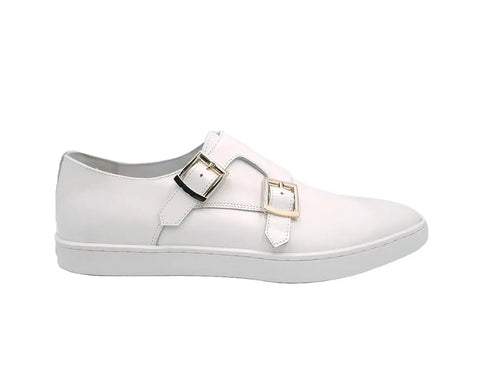 Double Monk Strap Leather Sneaker Carrucci