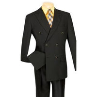 Double Breasted Black Vinci Mens Blazer Sport Coat Jacket