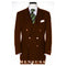 Double Breasted Blazer Wool Feel Poly Rayon Fabric Sport Brown