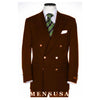 Double Breasted Blazer Wool Feel Poly Rayon Fabric Sport Brown