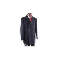 Double Breasted Luxury Wool Pea coat with metallic buttons Mens Peacoat