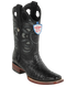 Wild West Botas de Avestruz Horma Rodeo Black