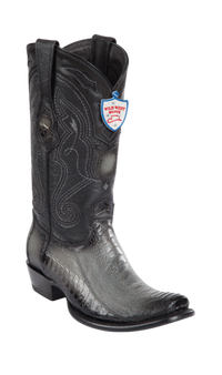Wild West Botas de Pata de Avestruz Horma Dubai Toe Faded Gray