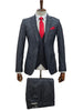 Effetti Suit Designer - 2 button Notch Lapel slim fit EF2N+V-8129 CHARCOAL