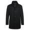 English Laundry Blue Tone-on-tone Glen Plaid Slim Fit Wool Blend Short Coat with Detachable Full Zipper
