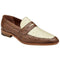 Belvedere Espada Tabac / Bone Genuine Ostrich Quill Penny Loafer