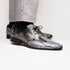 Marco Di Milano Anzio Exotic Alligator & Calfskin Leather Newspaper & Gray Oxfords