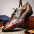 Marco Di Milano Anzio Exotic Alligator & Calfskin Leather Orix Brown Derby