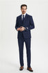 Men's Two Button Vested Stacy Adams Basic Designer Suit in Navy Blue