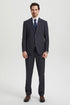 Men's Two Button Vested Stacy Adams Basic Designer Suit in Charcoal Grey