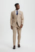 Men's Two Button Vested Stacy Adams Basic Designer Suit in Tan