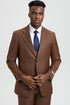 Brown Wedding Suit - Jacket + Pants - Brown Tuxedo - Brown Groomsmen Stacy Adam Suit (Copy)