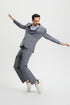 Men's Two Button Vested Stacy Adams Basic Designer Suit in Grey