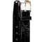 Men's Belvedere Genuine Eel Skin Dress Belt in Black