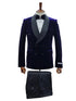 Double Breasted Tuxedo Suit  - Slim fitted - Eggplant Suit - Shawl Collar