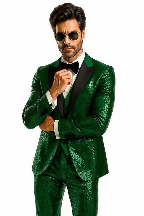 Emerald Green Glitter Suit