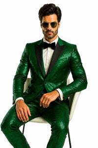 Emerald Green Glitter Suit